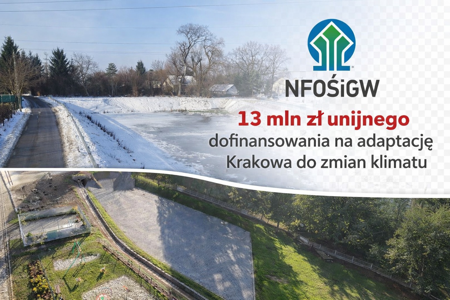 Unijne miliony na&nbsp;zielono-błękitną infrastrukturę dla Krakowa