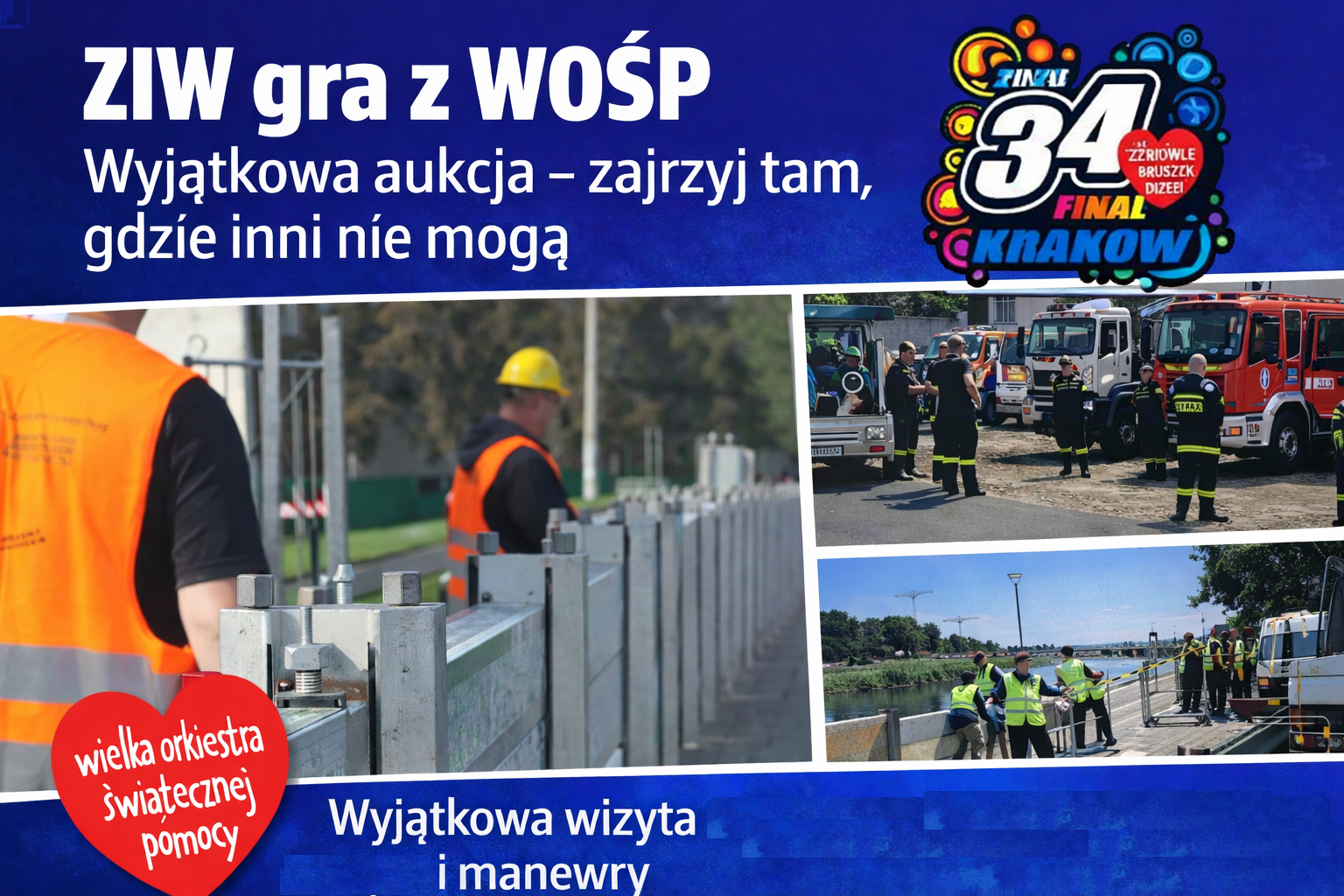 ZIW gra z&nbsp;WOŚP. Wyjątkowa aukcja i&nbsp;manewry w&nbsp;miejskim magazynie przeciwpowodziowym